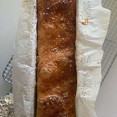 I baked this in a Pullman loaf pan.  I absolutely love this twist on the original focaccia and will be a great option!