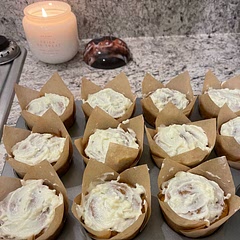 The muffins are really good but had problems with icing, I wouldn’t make this if In a hurry a lot of cooling down periods in the process. Still a very good recipe tho!!!