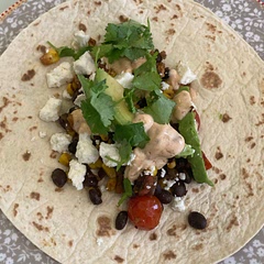 Delicious! I used tinned sweetcorn and threw in a few chilli flakes. Added some feta cheese and chopped red chillies at the end. Also mixed together some chipotle sauce and kefir yoghurt to put on top.