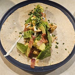 We added bacon it was very good. 9/10