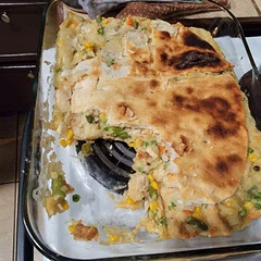 Amazing...3 out of the 5 kids liked it. Win win for me... made two pans, one is already gone. Still learning my oven at our new house... 