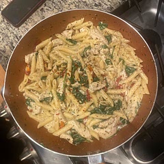 I would season the chicken before adding anything else. I would add some more cheese.