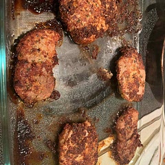 Would have tasted a lot better if I had Italian bread crumbs but i only had plain ones .but was very good and juicy overall