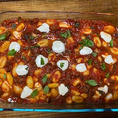 Added Parmesan and pepper. Needs something else for flavor. Maybe letting it set longer and simmer for a while…? Better warmed up the next day with fresh parm.