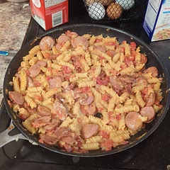 Cheese gave it that final creamy touch! So good. Added red chili flakes 