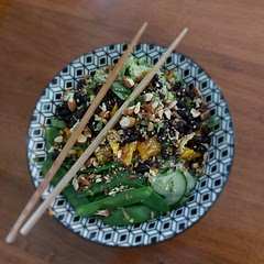 One of the most delicious rice recipes I've ever had. Fresh and fragrant. 5 star in my book! Topped it with the mango ginger rice bowl. Rice hidden underneath! Looked JUST like the recipe pic...trust me. 