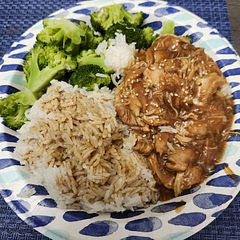 I used thighs instead of breast. Came out great! Not too sweet. 