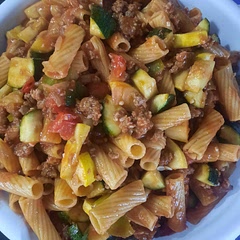 I used green and yellow squash, and also added green bell peppers, and a small jalapeño without seeds! Omg so packed full of flavor!! 