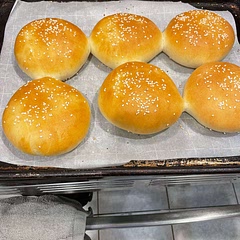 I did 1/2 the recipe to make 6 buns! They turned out amazing!!!  I used veg oil instead of canola and milk instead of egg wash because, well, we use what we have!!