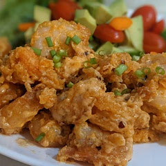 I made it exactly like the recipe, except I used 2 lbs of shrimp (without doubling the rest- there was plenty) it was great (made too much for 2 people) going to make tacos with the left over tomorrow. Crispy, fresh, not too unhealthy. 
