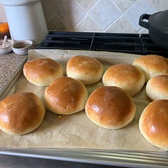 Delicious! I adjusted the measurements for my 1 pd bread maker. This was my first attempt at making hamburger buns and it was a success.