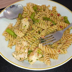 Made my own pesto and added it all just over half a cup 