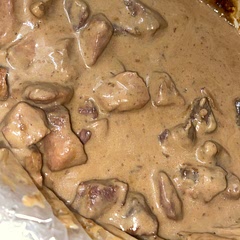 I added a little bit of heavy cream to make it more creamy and it was so good!