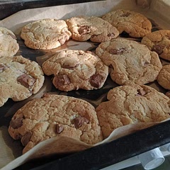 Superb, but maybe will use a bit less than 2 tbsp of dough per cookie to make them a bit smaller. Very chewy