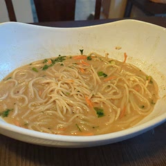 Not sure if  pad Thai is supposed to be this soupy but dang was it good. The 20 month old ate it, especially the chicken. The 3.5 year old refused.