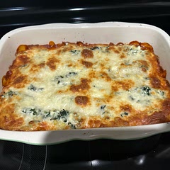 It took closer to 45 minutes to make this dish. Also, I baked mine at 375 for 10-15 minutes to get the cheese nice and crispy in spots