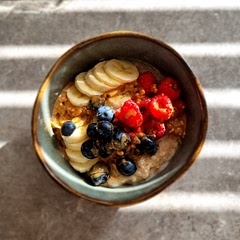 I added some cinnamon to the oatmeal while cooking and added some honey afterwards. I also used milk instead of water. Very tasty!