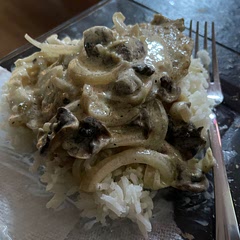 This was so yummy! I did read other comments and decided to sauté mushrooms and onions at first. I also added Parmesan cheese to the broth and heavy cream with very little flour. Will definitely be making again.