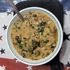 I had an 8 oz package of mushrooms and added them and it came out good.