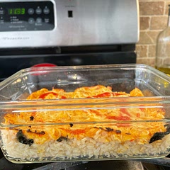 I did brown rice instead mixed with rice vinegar, super good!!