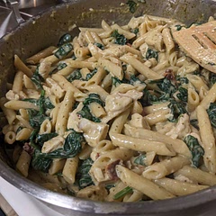 I had sun dried tomatoes, but they were in big pieces. I'll chop them up next time to make them smaller to get a better distribution of sun-dried tomato flavor. All in all, very yummy