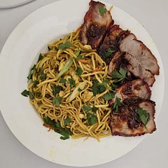 Great recipe! Make sure you take time to marinate the pork!  I used pork shoulder.  Left overs would be great for ramen.