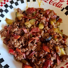 Used  hamburger instead of chicken.