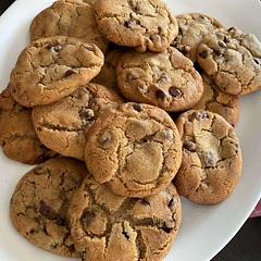It was so good! Crispy on the outside and chewy on the inside! We halved the recipe and it made 17 cookies!
