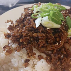 So this recipe's ingredient list calls for Textured Vegetable Protein (TVP) which is dry granules that you need to hydrate prior to using, but the instructions identify Ground Round which is already a wet product (a direct ground beef substitute).
You need to hydrate TVP prior to cooking, and without it the recipe would be like cooking sand. I can't recommend this recipe as written, but if you hydrate the TVP first then it is a delicious and cheap alternative to ground beef for this bulgogi recipe.