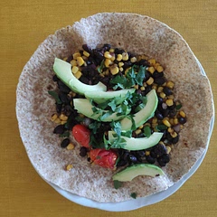 Had only large whole wheat tortilla, turned out great. Added quesadilla spices. 👌