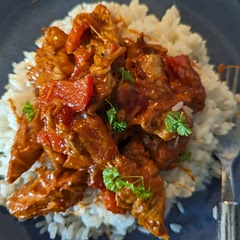 It was good, but I have a few notes: too much cheese. Definitely would work better with rice mixed in. I would replace maybe half of the paprika with more Cajun spices; you couldn't really taste them. Might try adding some onion