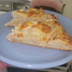 I could've made 2 pizzas with this dough. But it was easy and delicious.