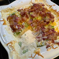 Tasted good, but there was a lot of liquid. Tasty liquid, but definitely needed to be thicker.