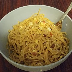 It was easy to make. I messed up the sauce portion but it was still pretty good. I added some small tomato for flavor and chicken as well. Good recipe.