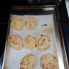 I will use smaller scoop next time. It will make smaller and more biscuits  Delicious homemade flavor and texture 