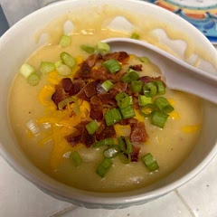 Very thick! I used too many potatoes….