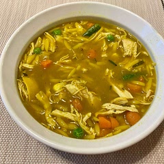 Great recipe! Skipped the celery and put extra carrots. Used orzo instead of pearl couscous. Added more broth at the end and when warming up soup, topped up with broth.