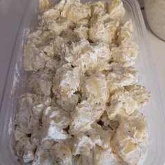 Love creamy dill potato salad. It's a very easy recipe to make. It's delicious.It was a big hit at our event. I will probably use less salt when I make it again, because some of the ingredients already contain salt. Enjoy!!!