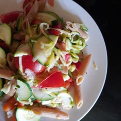 Use less oil and vinegar for a thicker dressing, delicious 