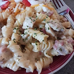 Used turkey bacon, added crushed red peppers