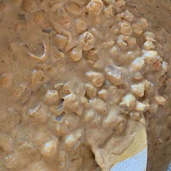 It was easy to make, except my rehydrated chickpeas were a little too crunchy. I think in the future I would try to make this a little spicier, maybe add tomato, and use chicken instead.