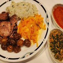 With sauces + sides
