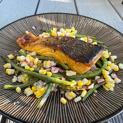 Great balance of flavors! Next time we may try adding some other spices like cumin and paprika to the turmeric rub.