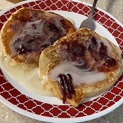 Made this with some homemade Buttermilk syrup. Best pancake recipe I have ever used. 