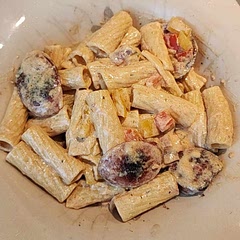 Super yummy! Used half and half instead of heavy cream. Will double seasonings next time and maybe add red pepper flakes for some heat😊