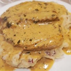Used spicy brown mustard instead of dijon. Had to wing measurements but turned out good. Also made mashed red potatoes and placed sauce and porkchop over it made for a good meal