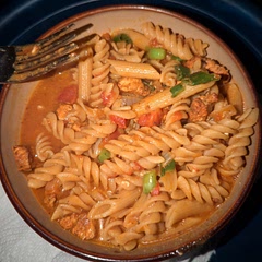 My cookware wasn't deep enough so I had to use too much water to cook the pasta properly. Will try again soon with this in mind.