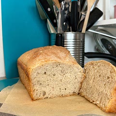 I bake this in loaf pans and it comes out great! Super easy & quick. Makes a very soft loaf that’s a little chewy and spongy. Flavor and texture-wise, I have other recipes I prefer, but the ease & speed of this recipe is convenient.
