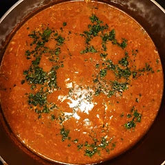 Very good. Used the whole can of chickpeas and 3 eggs instead of one. May add jalapeños next time.