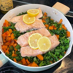 Removed the bacon and eggs. Added salmon to make a lunch meal. 
I will repeat.